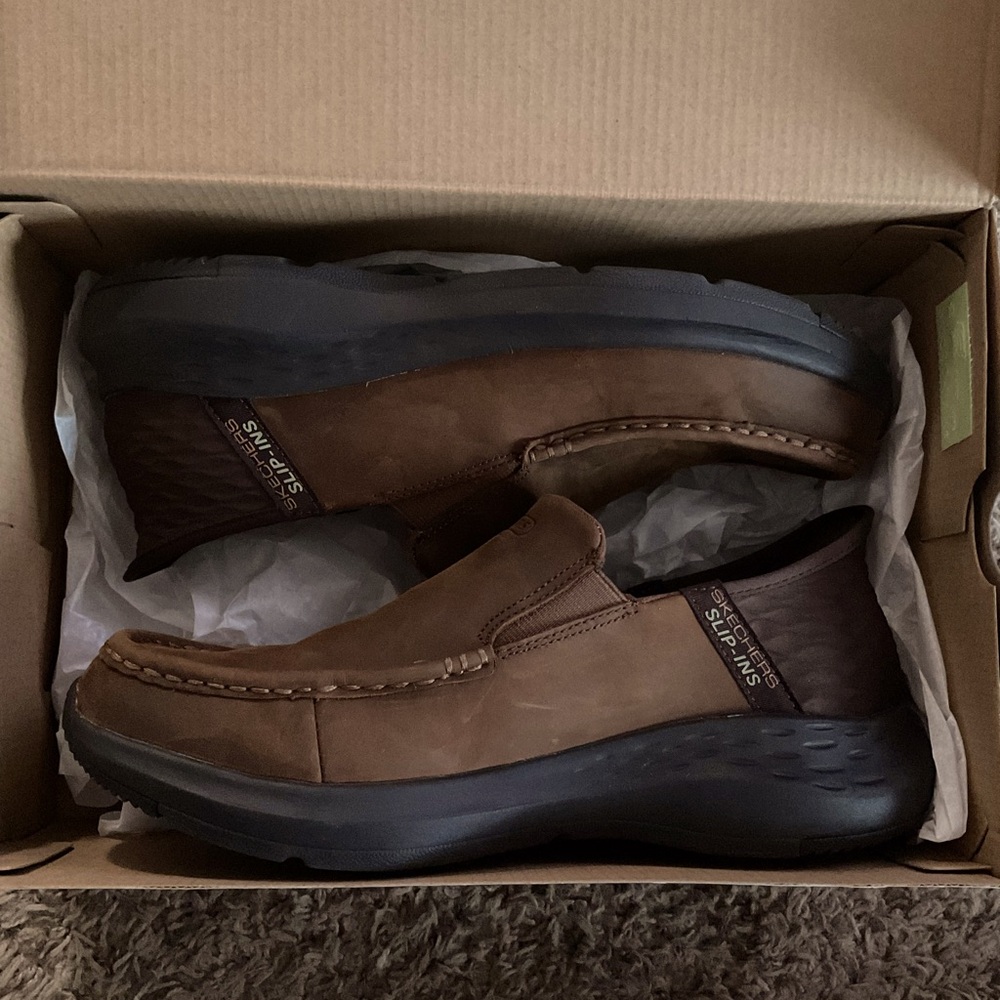 Skechers Men's Dark Brown Slip-On Loafers